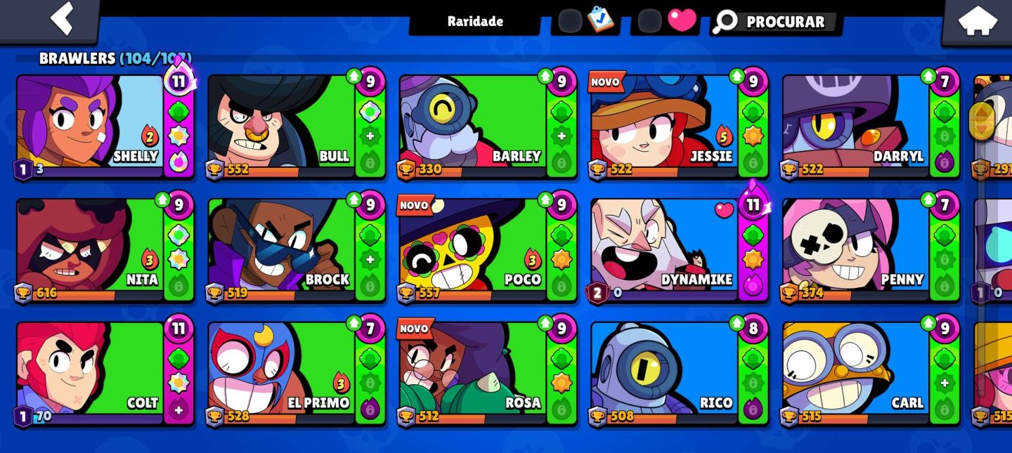 CONTA BRAWL STARS DE 2019 | 43.748 TROFÉUS | 104 BRAWLERS | 20 PRESTÍGIOS