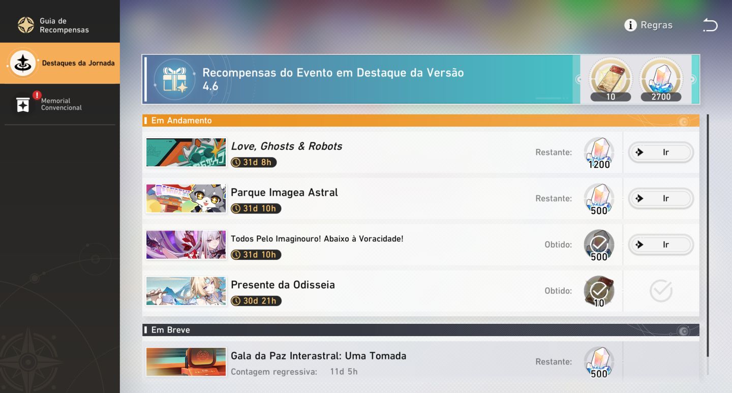 CONTA HONKAI ENDGAME SABER E6 CASTORICE E EVERNIGHT E2 FIREFLY E2 - 108 TIROS