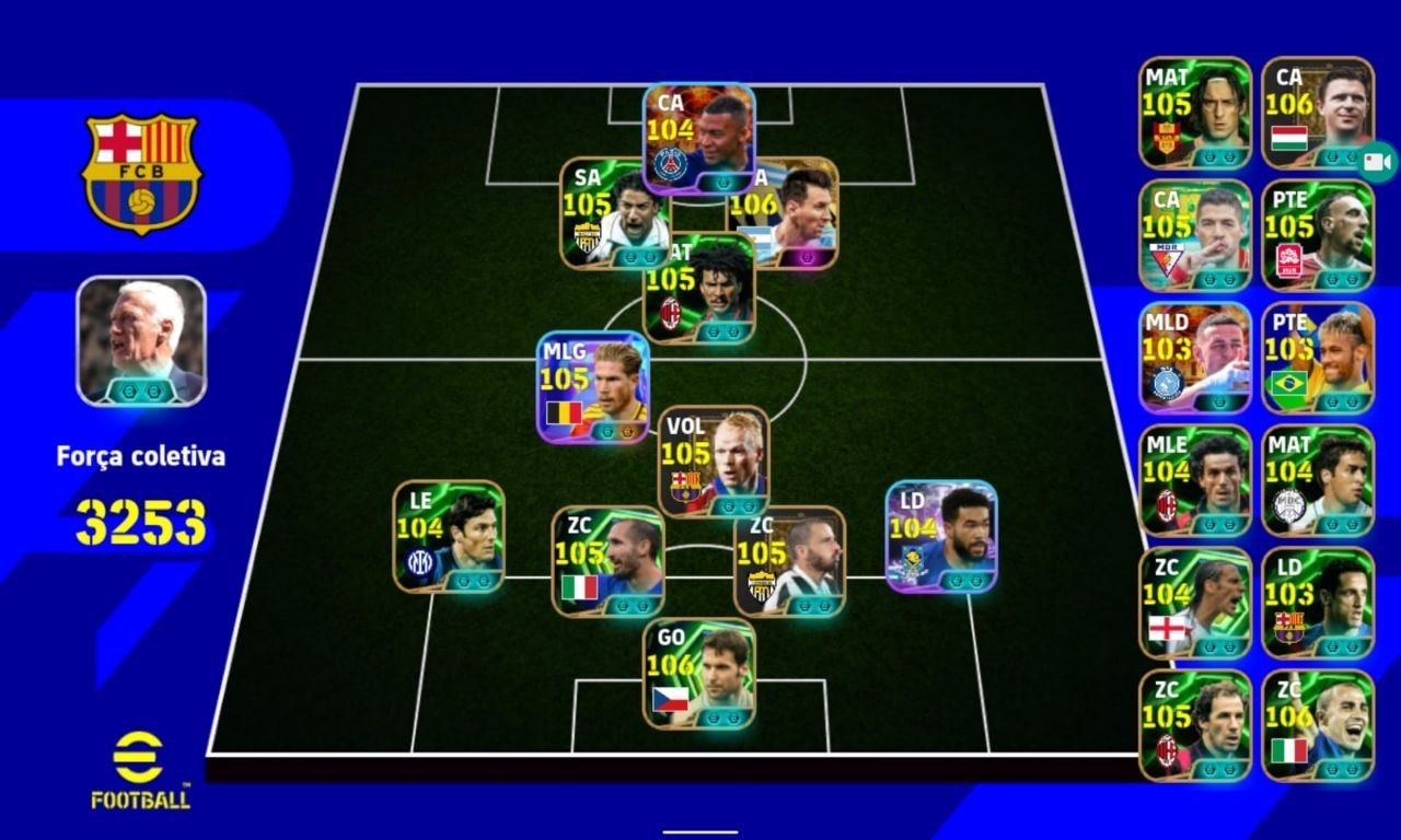 CONTA EFOOTBALL SEMI-FULL! GULLIT + MBAPPE ANTIGO + DEL PIERO BLITZ + CECH E+++!