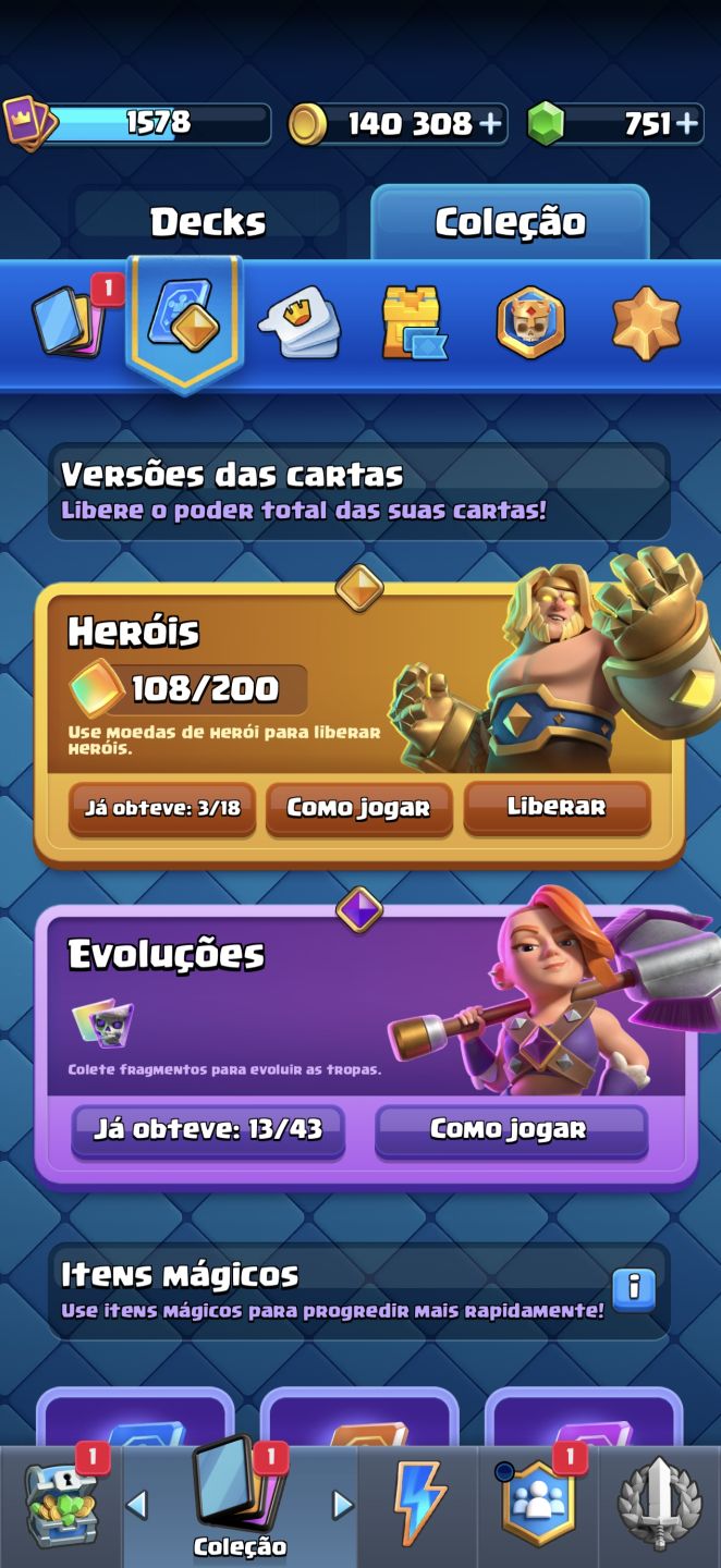 CONTA DUPLA BRAWL STARS (107/108) + CLASH ROYALE (ARENA 24)-FULL ACESSO|MESMO ID