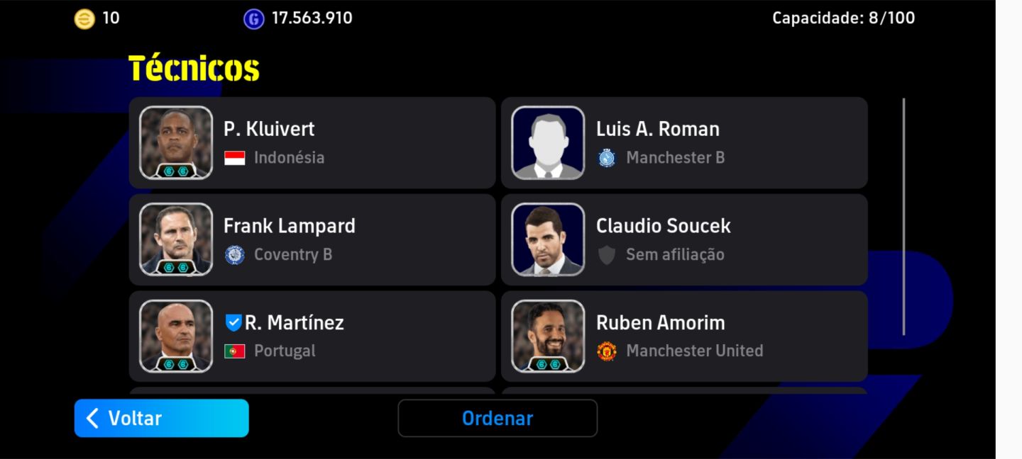 Conta efootball messi contato físico