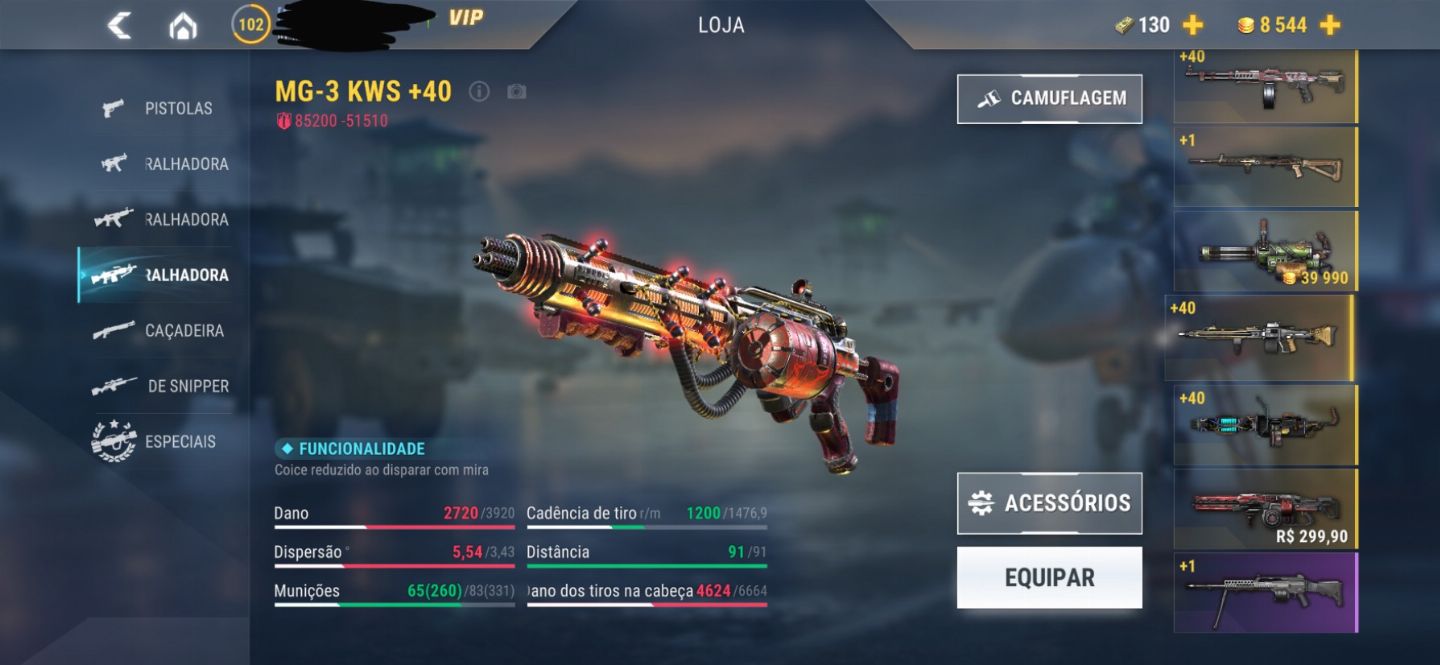 CONTA MODERN STRIKE COM MAIS DE R$16.000,00 INVESTIDOS