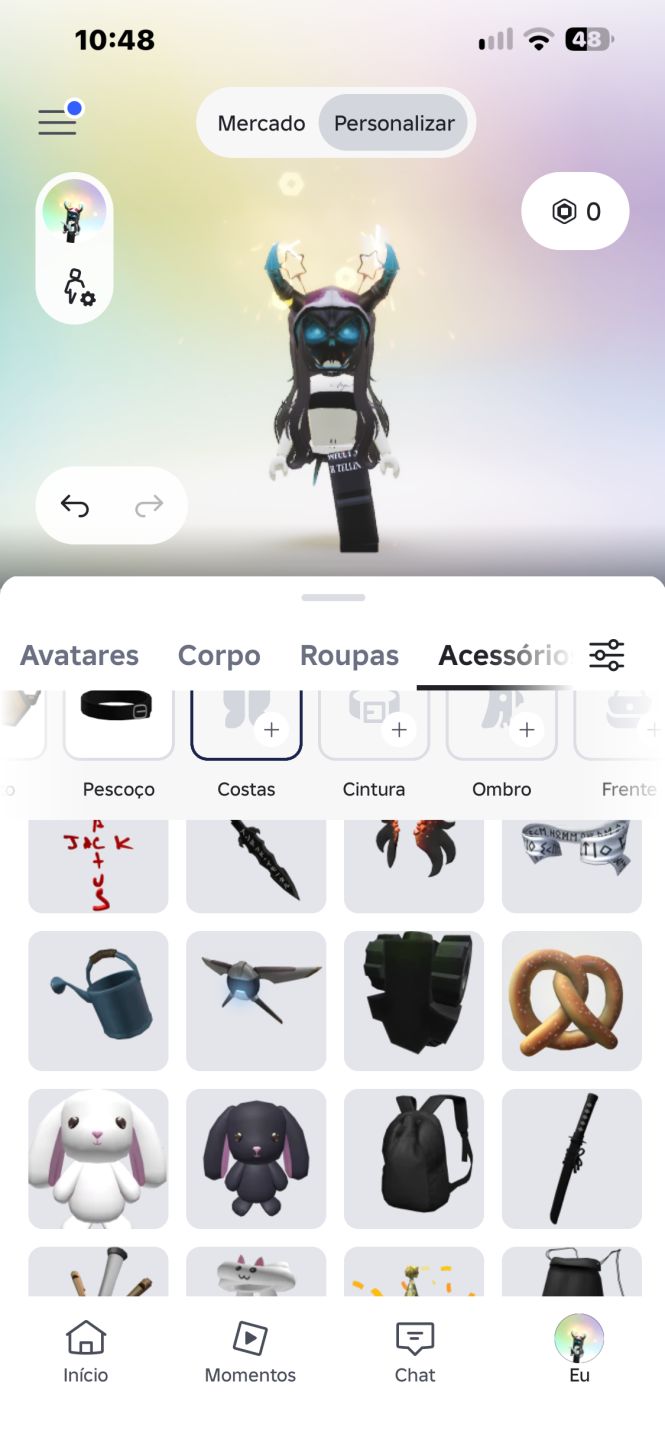 Conta korblox e muitos itens de avatar, passo ela numa de ff