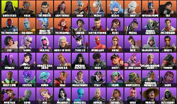 CONTA FORTNITE + 87 SKINS E 2K DE V-BUCKS COM 33K DE V-BUCKS GASTOS NEGOCIALVEL