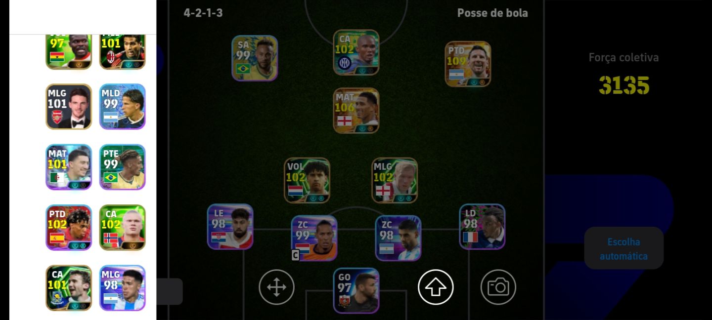 Conta efootball com Messi e bellingham bigtime e outros jogadores muito bom