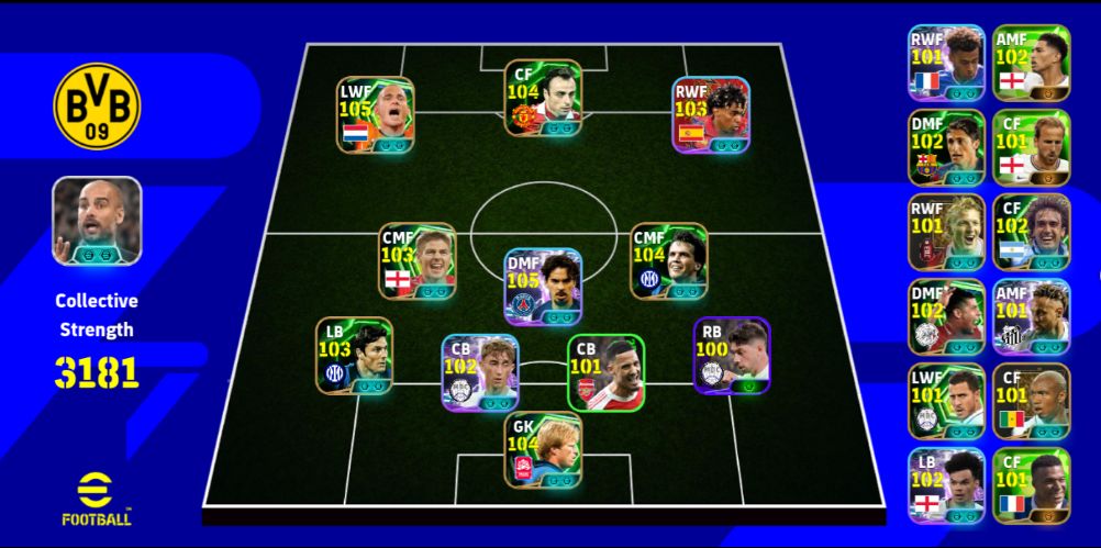 Conta Efootball | Strength 3181 | Messi - VITINHA- Bellingham +++
