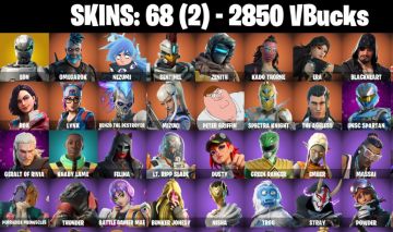 68 skins EON, OG STW 2,8k VBucks disponivel pra uso