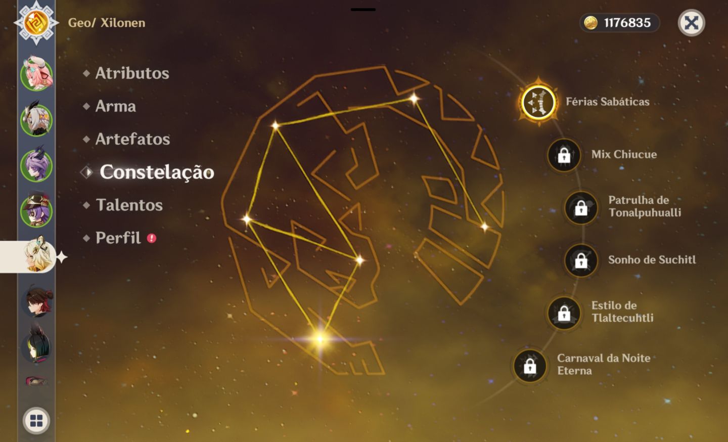 Varesa c1r1 podendo pegar c2 no seletor xilonen c1 e durin