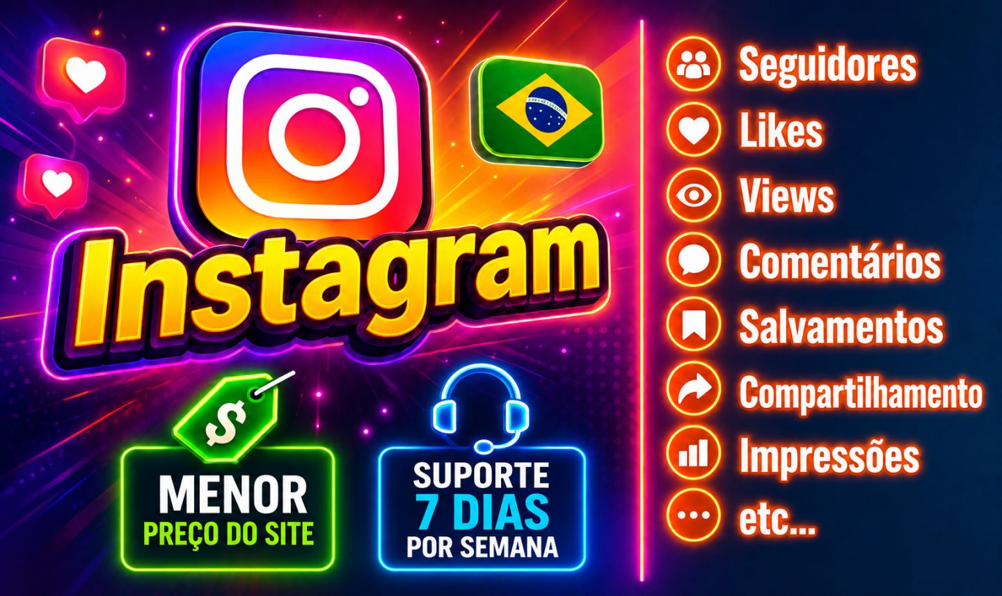 Instagram, 1k Seguidores Do Brasil, ótima qualidade ( MENOR PREÇO DO SITE)