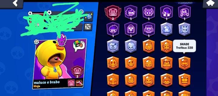 Conta de brawl star main Leon