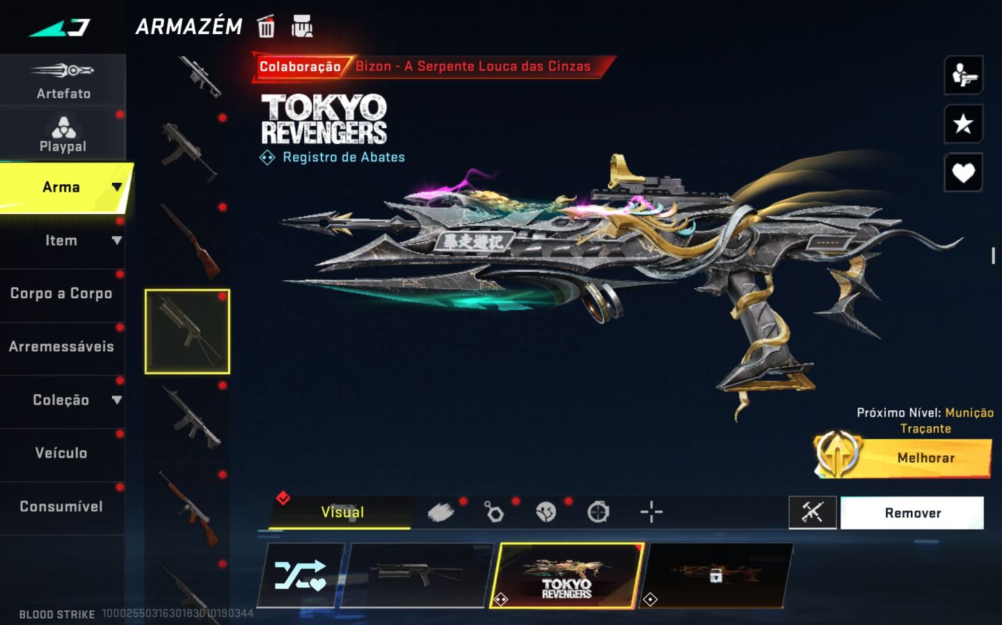 Conta top de bloodstrike com faca talon santuário