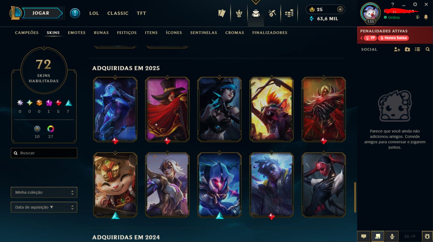 CONTA ESMERALDA 3 E DIAMANTE NA FLEX//MUITAS SKINS//LEVEL135