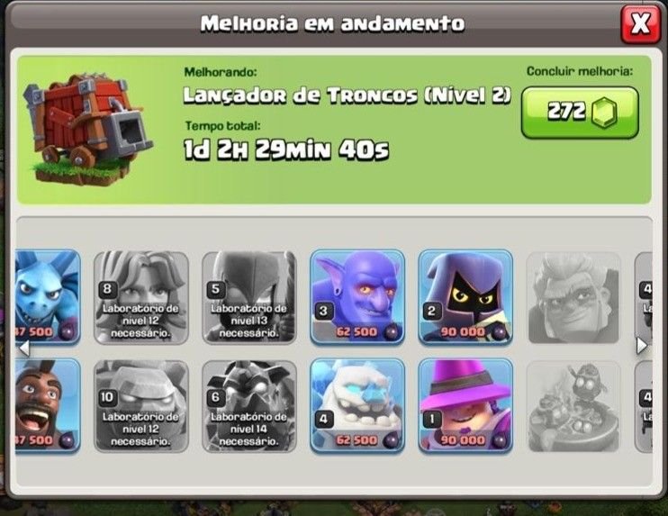 CONTA clash of clans centro de vila lv13 90% full