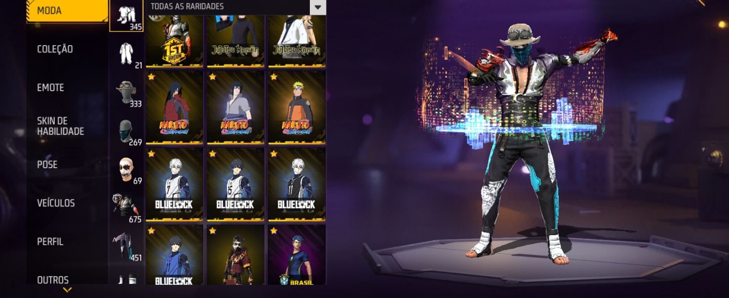 Conta Free Fire muito rara e muito gemada. Valor negociável pra sair rápido!!