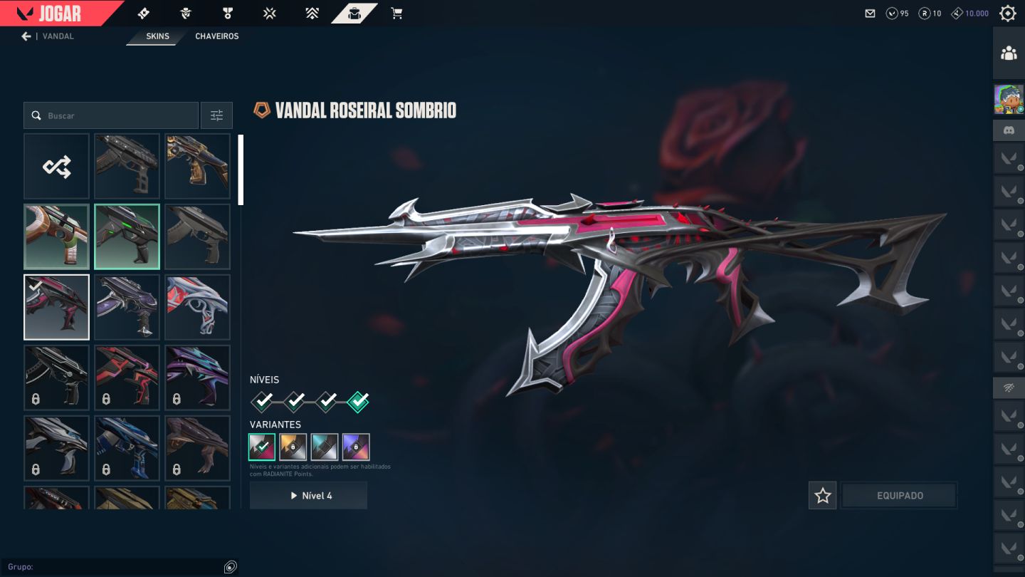 CONTA VALORANT COM AS SKINS MAIS DESEJADAS DO GAME
