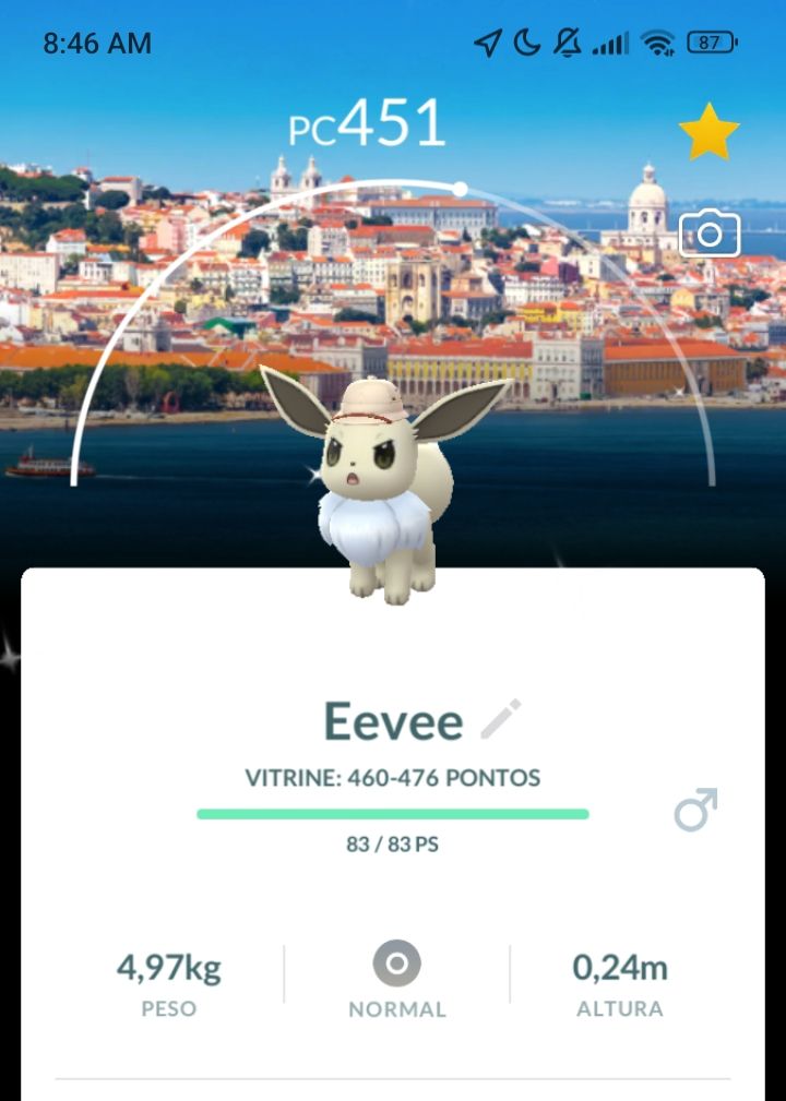 Shiny Eevee Lisboa Background