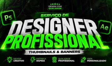 DESIGNER PROFISSIONAL BARATO! (THUMBNAIL, ANÚNCIO, BANNER))
