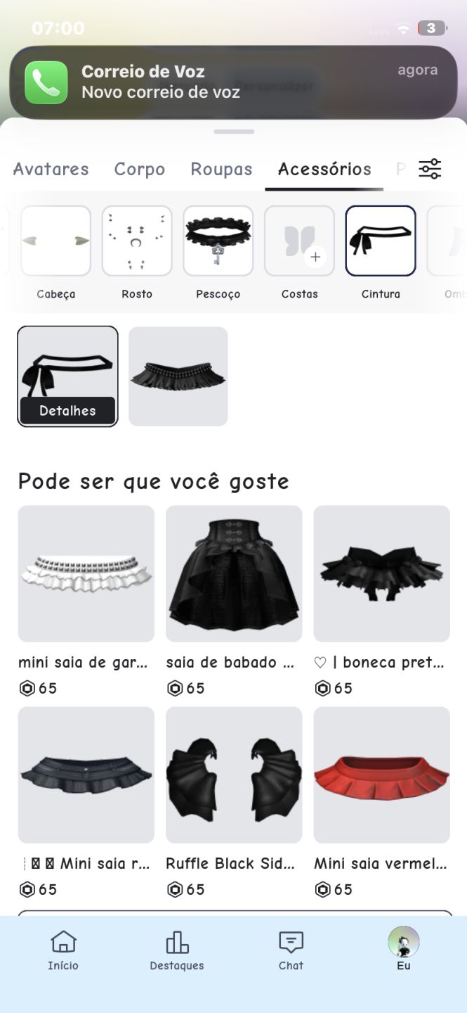 Conta roblox de 2023 feminina