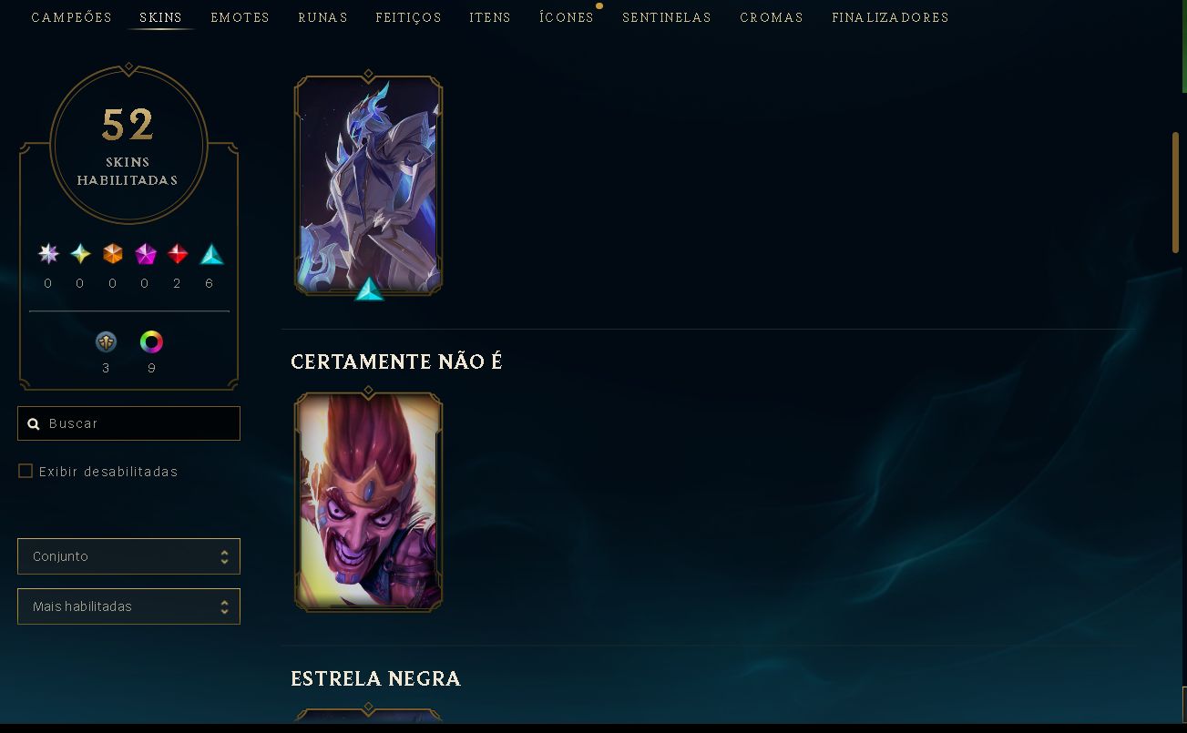 Conta Lol - Com varias Skins Platina - Brinde uma Skin no valorant - Faca