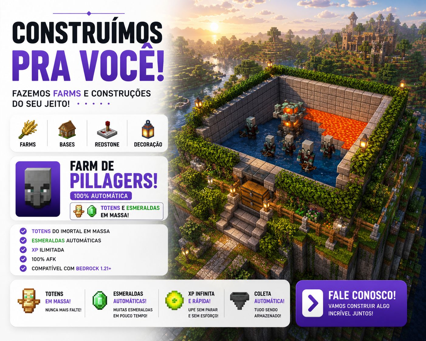 Construímos para você ! Minecraft Bedrock