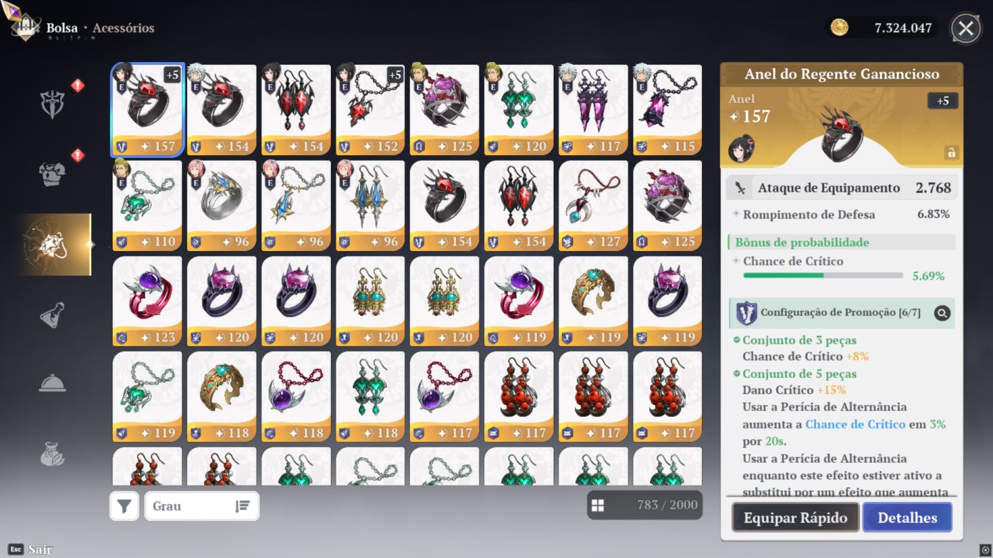 KHALA P10 TRAJE LVL 14 COM SELETOR SSR