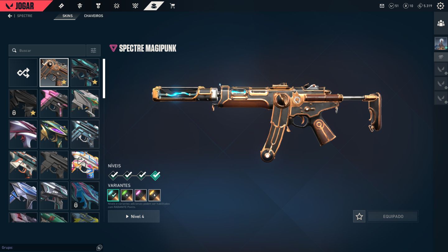 Conta Valorant, Peek ELO IMT, SKINS de todas armas e mais de 10 passes