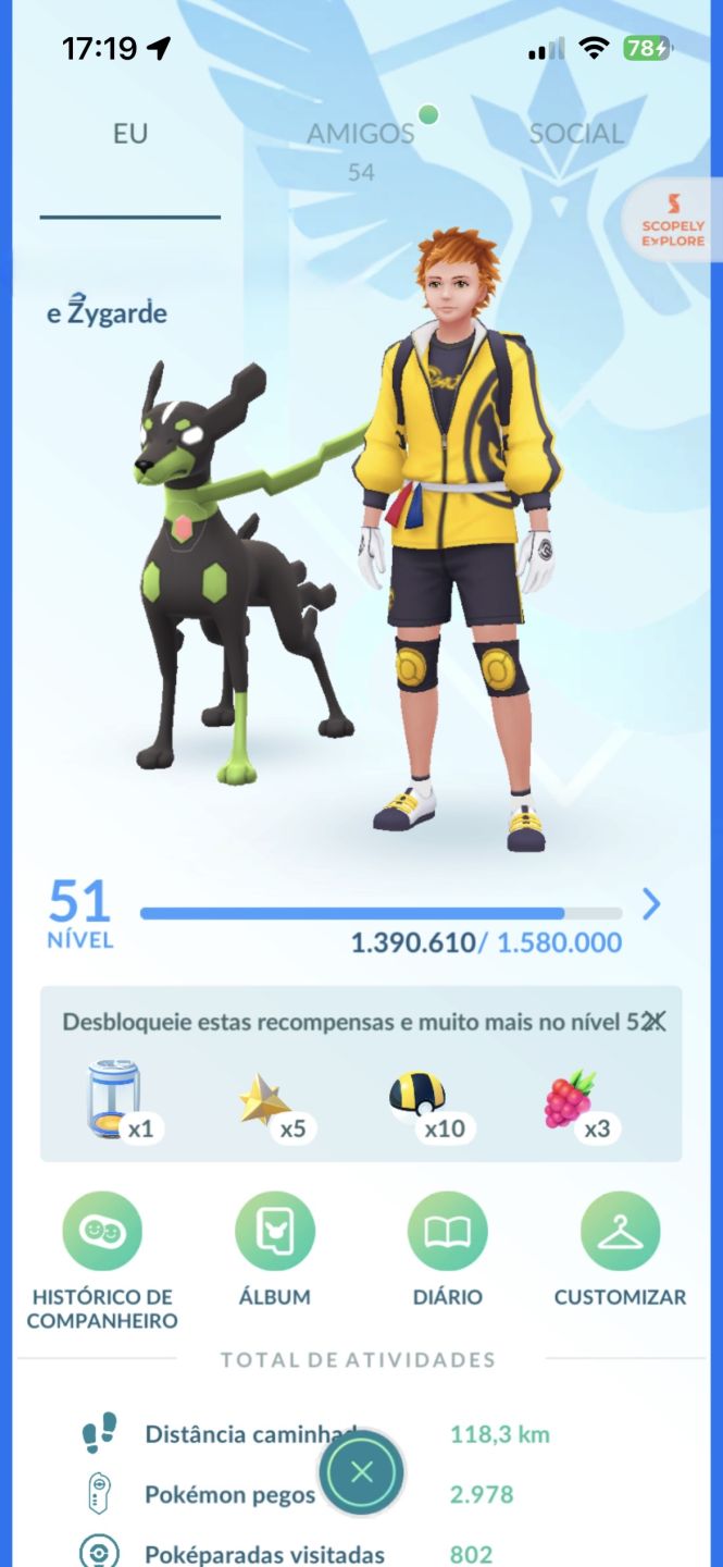 CONTA POKEMON GO LV 51 COM PASSE PAGO