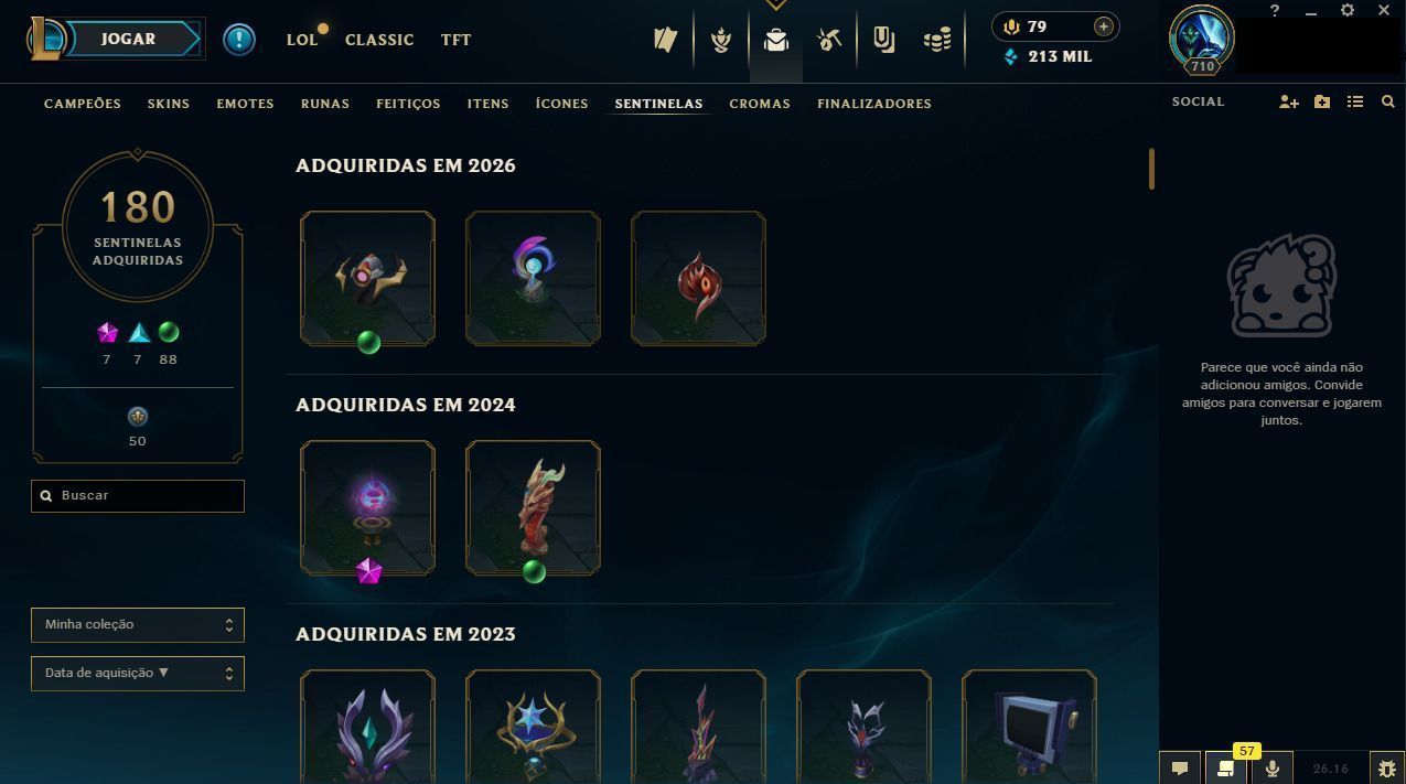 CONTA LEAGUE OF LEGENDS ESMERALDA II 1850 SKINS