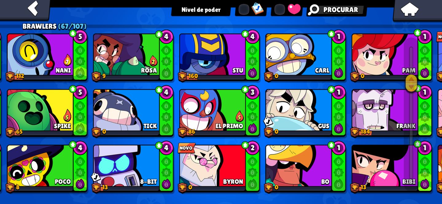 Conta de brawl stars cheia de skins FA