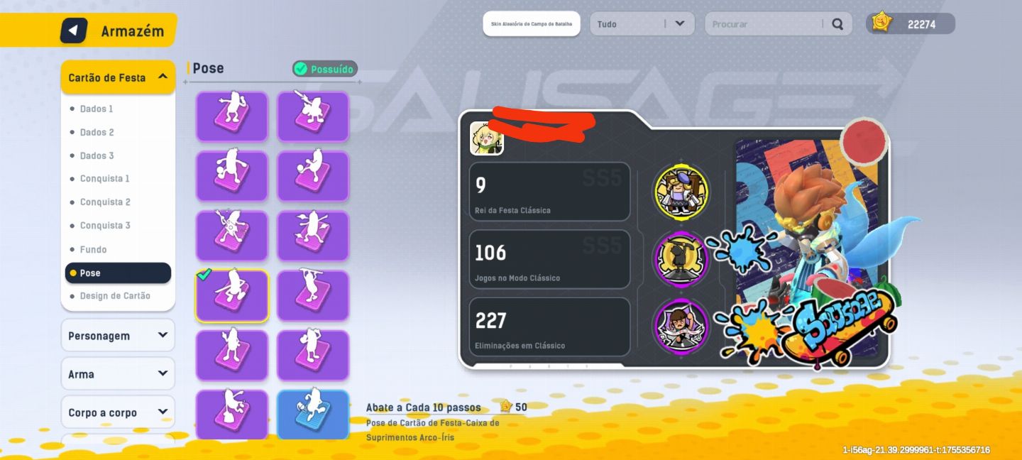 SAUSAGE MAN CONTA ANTIGA COM O PRIMEIRO PASSE E SKIN RARAS ( PROMOÇÃO )