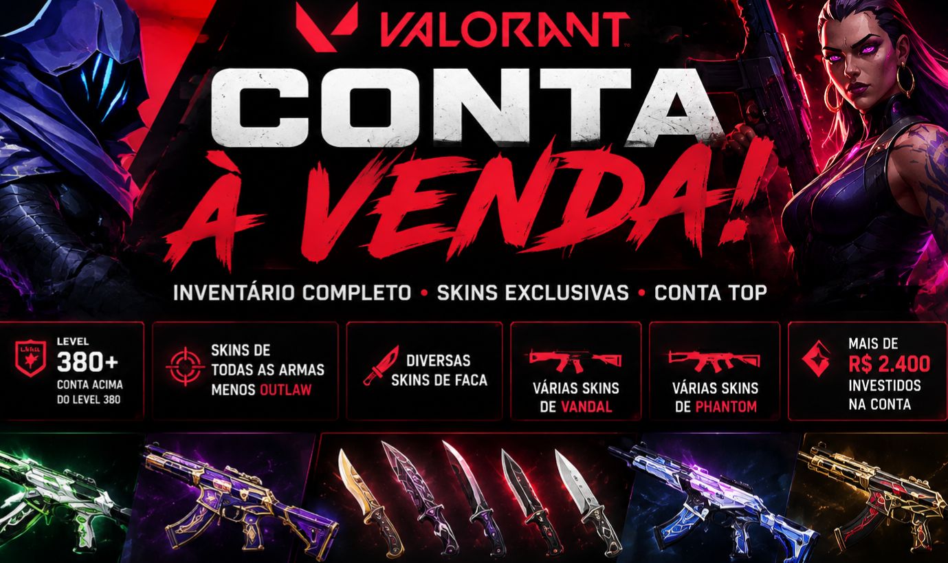 CONTA VALORANT À VENDA | SKINS + RANK + INVENTÁRIO