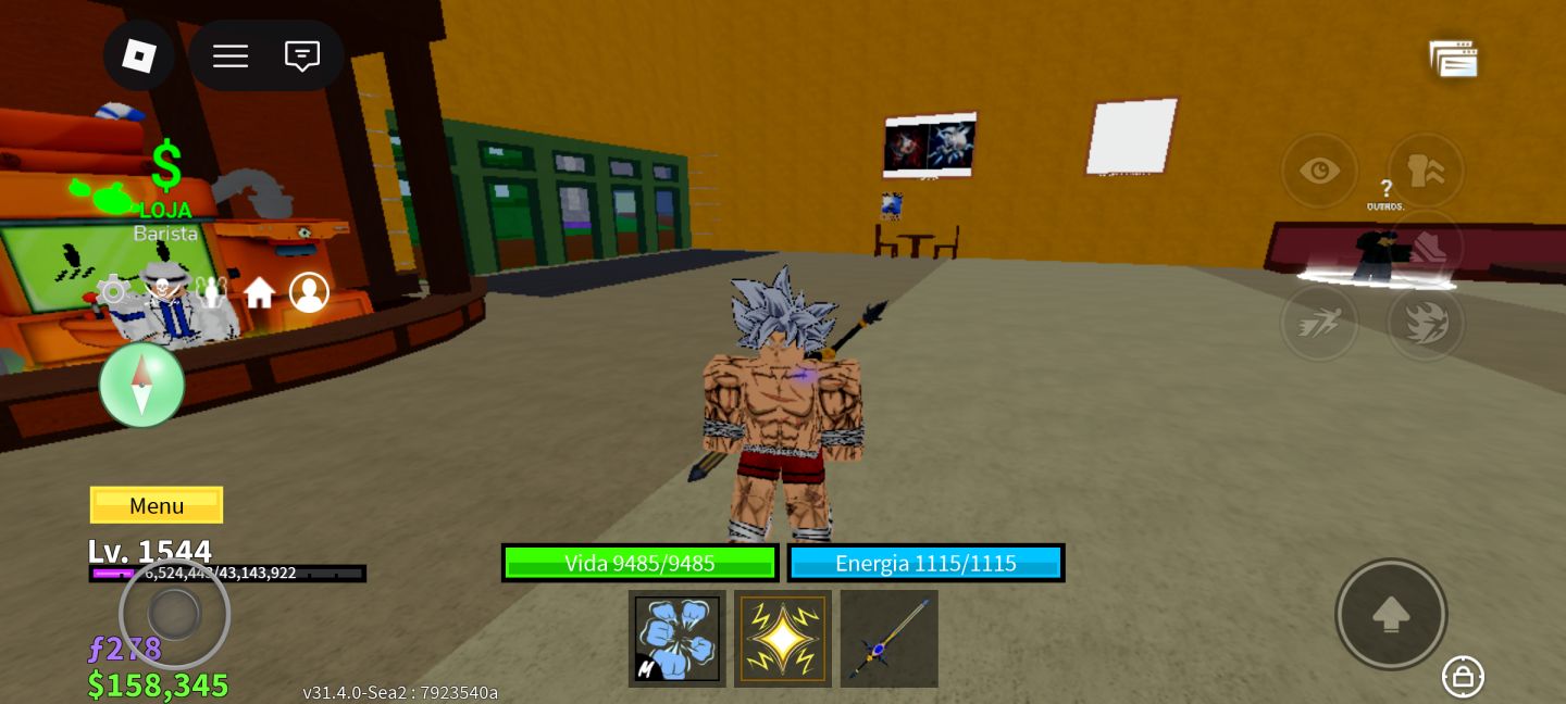 Conta Roblox upada em Bloxfruits com Tiger e Dough no baú