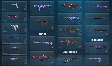 Conta de valorant com muitas skins e coisas raras e antigas