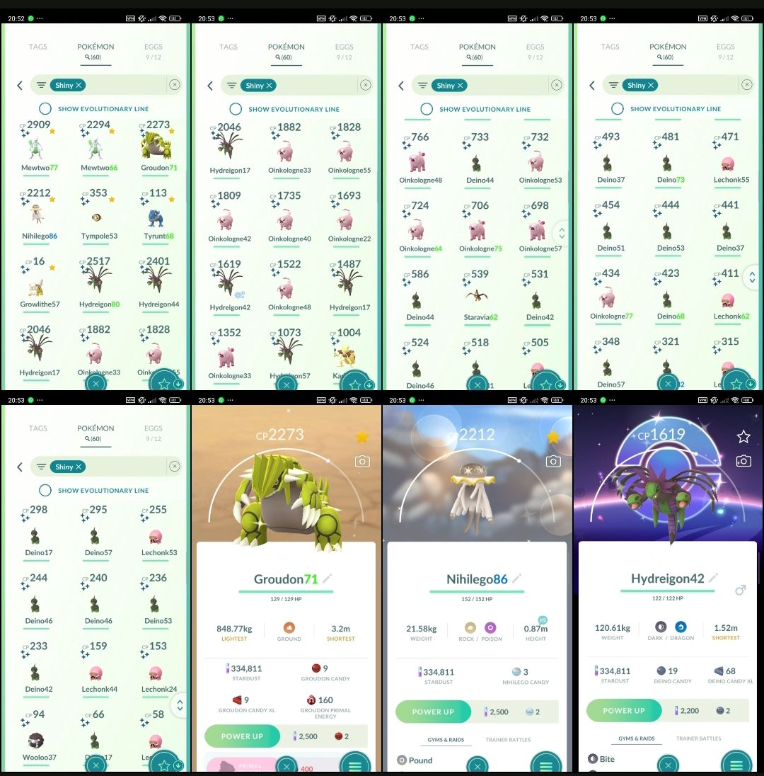 Nível 38 | 17 Mewtwo + 2 Shiny | 54 Lendários | Groudon Shiny | 60 Shiny pk27