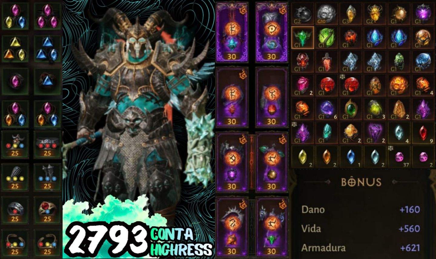 Conta diablo immortal 2.8k de resso + várias skins