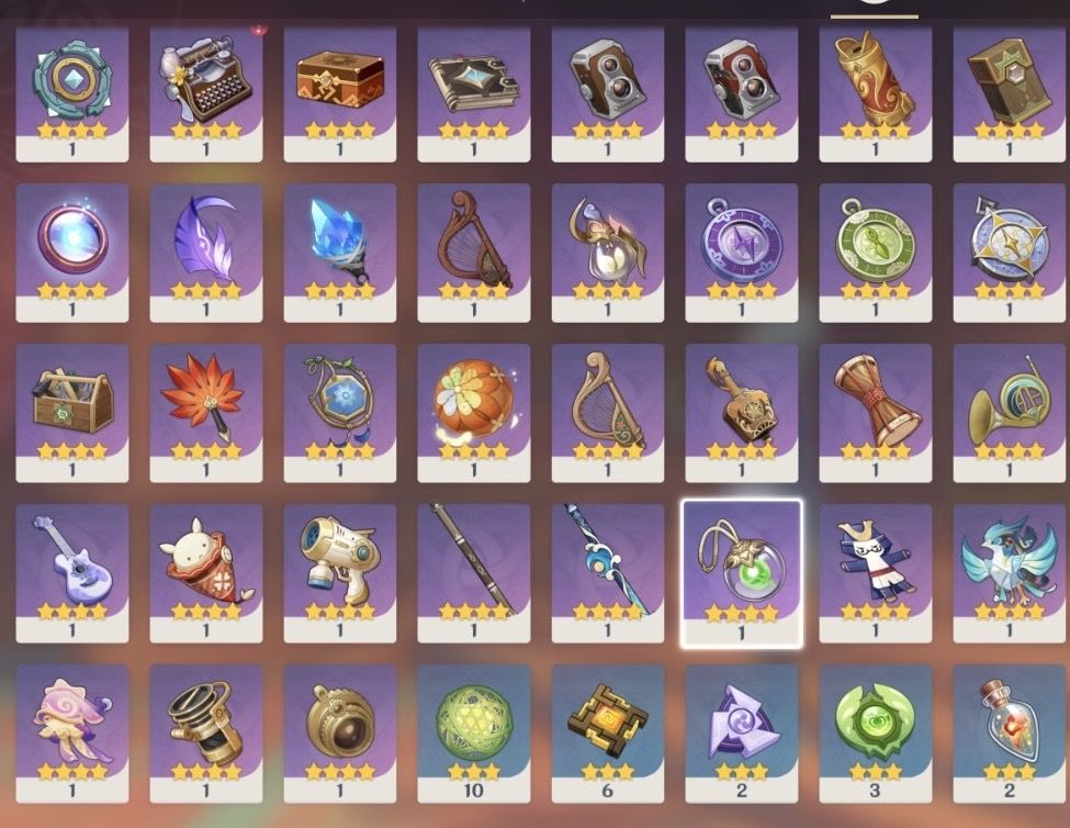 End game, conta de 2020, raiden c2 + bis, Furina c1 + bis, Skirk, Escofier +