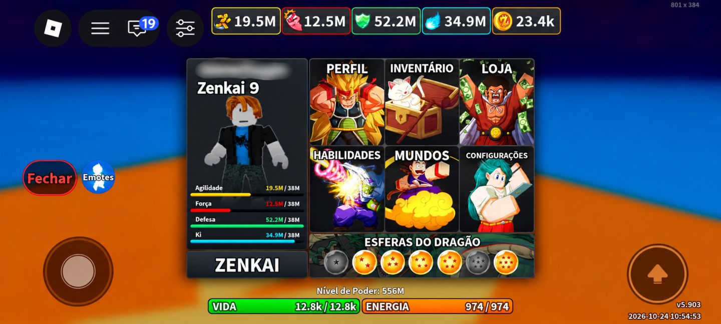 CONTA ROBLOX DEMON FALL + DRAGON BALL RAGE