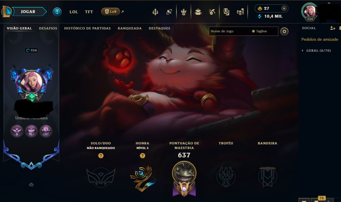 Conta League of legends, lol, mais de 10 anos, dono original