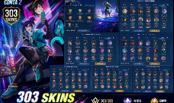 2x CONTA MOBILE LEGENDS, 303 SKINS