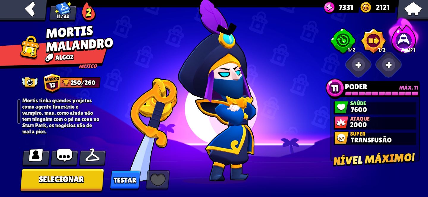 Conta de Brawl stars várias skins e Brawlers/ leia a descrição!