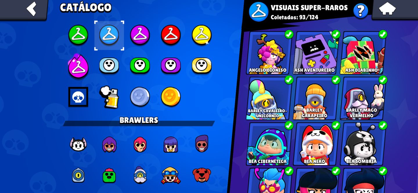 Conta Brawl Stars 83k Troféus, Todos Brawlers, 400+ Skins, Mestre, 46 HC Full!