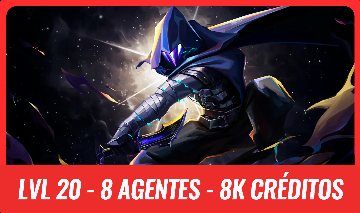 ( LVL 20 PRONTA PRO COMP ) 8 AGENTES + 8K CREDITOS ( SERVER BR - SEM ELO )