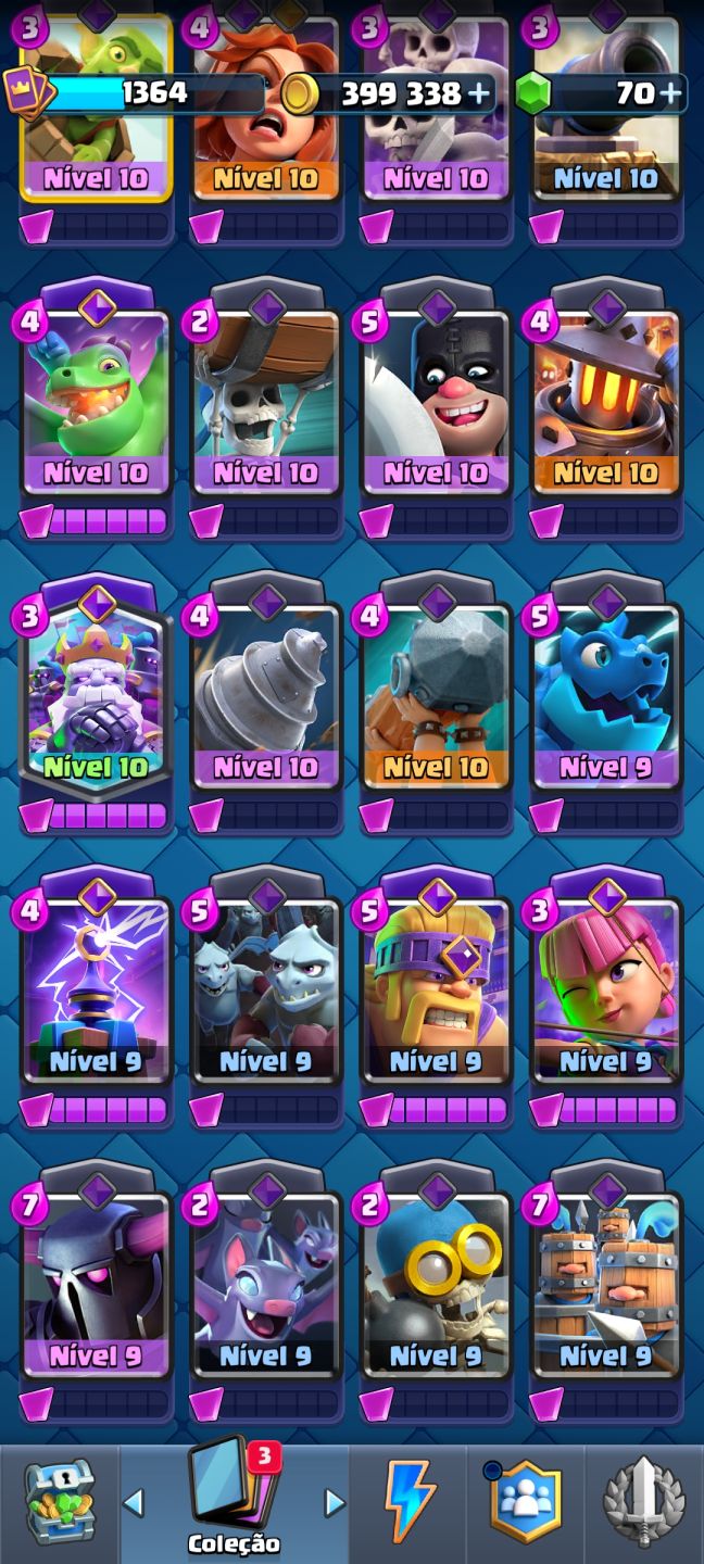 CONTA 10K TROFÉUS [TODAS AS CARTAS] CLASH ROYALE