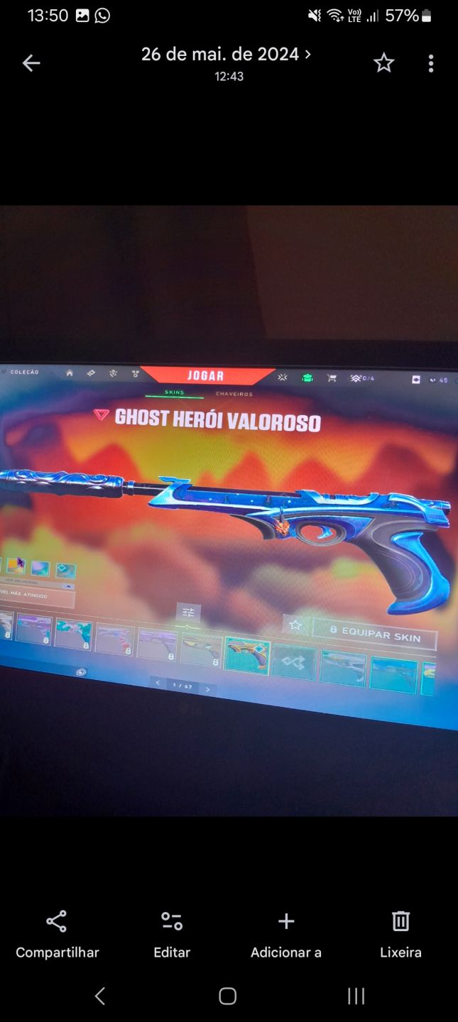 CONTA DE VALORANT 3K GASTO COM 10 SKINS DE FACA, 4 VANDAL, 3 PHANTOM, 2 SHERIF E