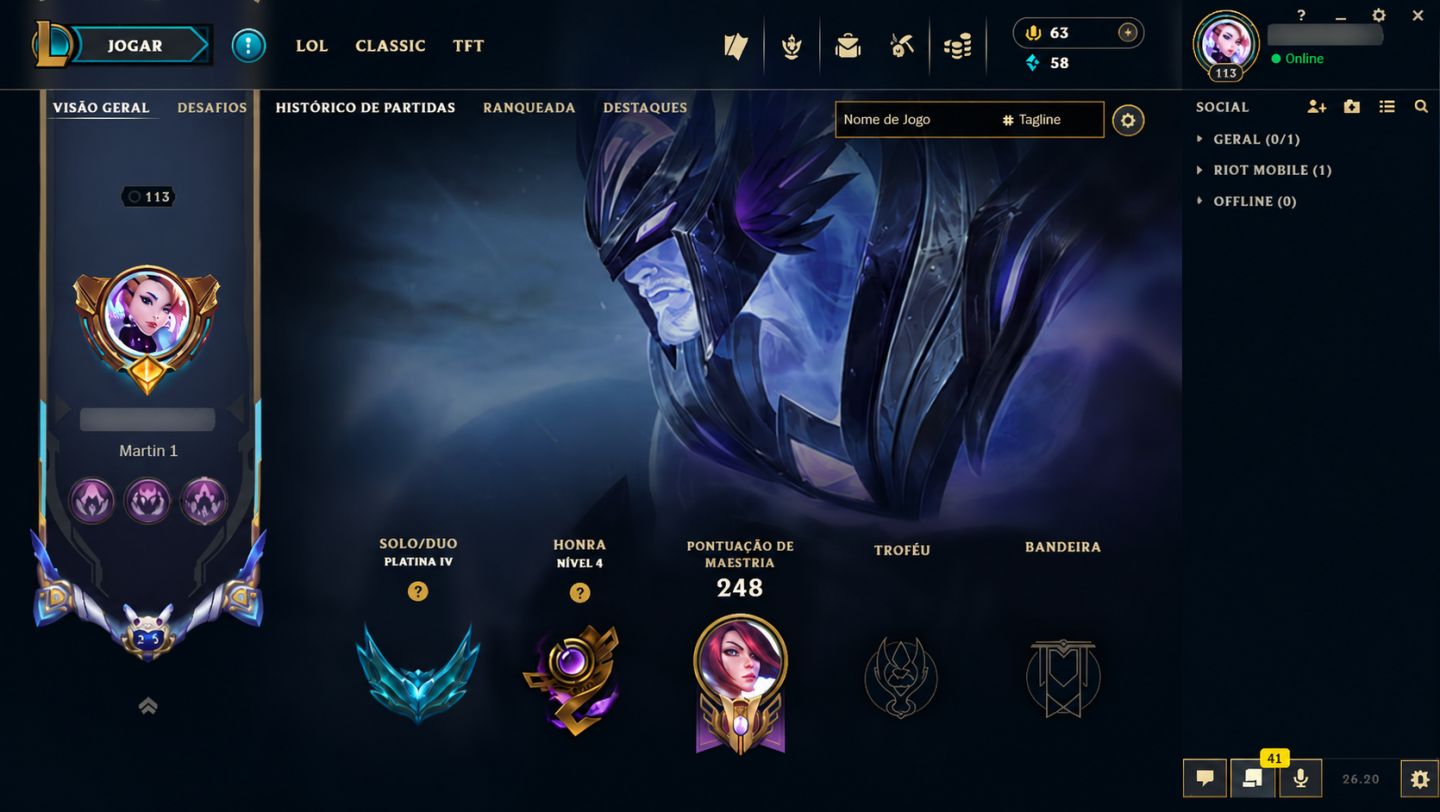 CONTA RARA LEAGUE OF LEGENDS 2014