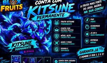 Conta de blox fruits com kitsune permanente