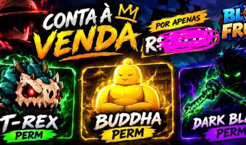 CONTA BLOX FRUIT | T-REX PERM+BUDDHA PERM + DARK BLADE + 1 STORAGE