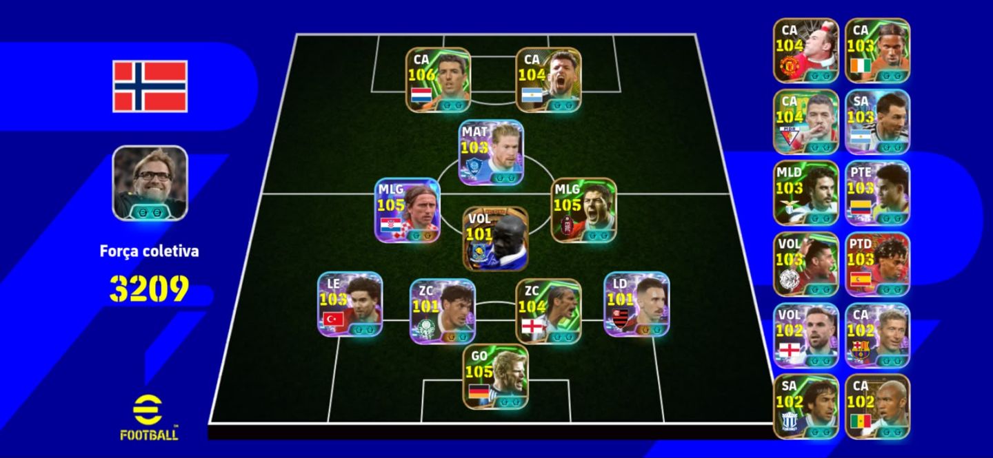 CONTA EFOOTBALL DE ELITE À VENDA FORÇA COLETIVA 3209+