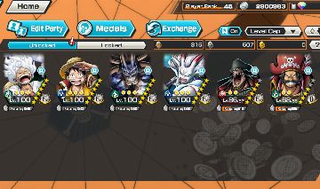 6 EX CONTA BRABA NO ONE PIECE BOUNTY RUSH