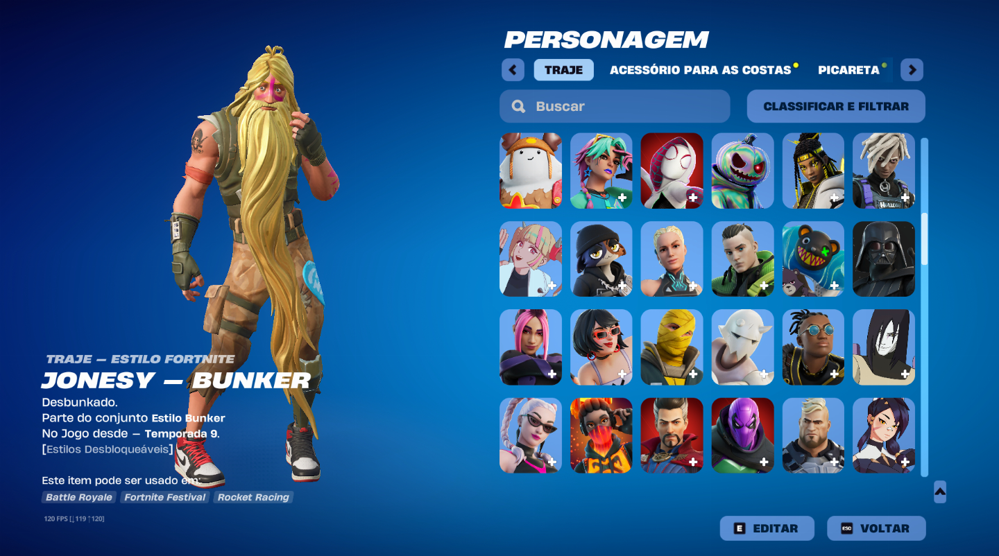 CONTA EPIC DE FORTNITE COM DIVERSOS PASSES + SALVE O MUNDO (V-bucks INFINITO)